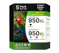 WISETA Cartuchos de tinta compatibles de repuesto para HP 950 XL 951 XL para impresora OfficeJet Pro 8100 8600 8625 8640 251DW 276DW 271DW (paquete de 4)
