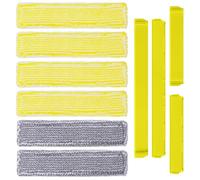 Wiseten Accesorios para Aspiradoras de Ventanas Kärcher WV6 WV 6 Plus WV7, 6 Piezas de Microfibra y 4 Piezas de Goma Extractor de Bordes de Goma Accesorios de Repuesto para Kärcher WV 6 Plus WV7