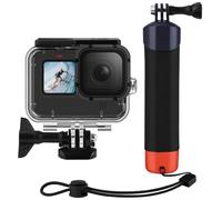 Wiseten Empuñadura Flotante + Funda Protectora Impermeable Accessories para GoPro Hero 13 12 11 10 9 Black, Mango de Cámara Flotante, Carcasa Protectora y Cordón de Muñeca Seguro