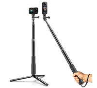 Wiseten Palo Selfie de 94 cm con Trípode para GoPro Insta 360, Monopié Extensible para Insta 360 X5 X4 dji Osmo Pocket 4 3 GoPro Hero 13/12/11/10/9/8/Max Accesorios para Cámaras de Acción