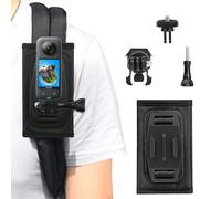 Wiseten Soporte para Mochila de rotación de 360 Grados, Soporte para Correa de Hombro con Almohadilla de Hombro Ajustable para GoPro Hero 13/12/11/10/9/8/7 Balck dji Osmo Action 5 Pro Insta360 X4 X3