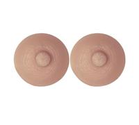 Wisfancy Pezón Falso Cubre Pezones de Silicona Patch Pasties Pecho Masculino Femenino Pecho Falso Pasta Sexy Realzador para Travestis Sissy Cosplay Drag Queen, Dark Nude