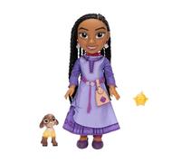 Wish Disney Muñeca ASHA Musical Grande de 38 cm - Viste Icónico Atuendo e Incluye 1 Valentino y 1 Estrella mágica - Juguete Niños 3 +