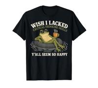 Wish I Lacked Critical Thinking Skills Y'all Seem So Happy Camiseta gráfica económica, Hombre, Negro, XL
