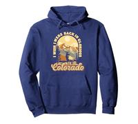 Wish I were in Colorado Vintage Elk Bull Rocky Mountains Sudadera con Capucha