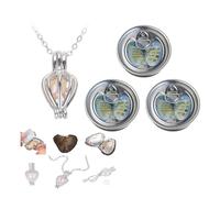 Wish - Kit de collar de perlas de agua dulce, collar de perlas redondas de amor, kit de fabricación de perlas, juego de ostras de perlas cultivadas, 17.72 pulgadas, para mujeres y esposas, 1 Pcs