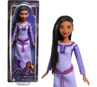 Mattel Disney Wish El Poder de los Deseos, Asha Muñeca con vestido morado y accesorios, inspirado en la película, juguete +3 años (HPX23)