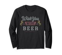 Wish You were Beer Vintage Bar Manga Larga