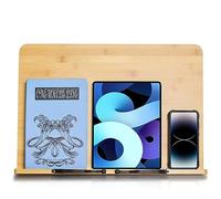 Wishacc Atril de bambú para libros para leer, manos libres, uso de libros, extra grande, 50 x 35,5 cm