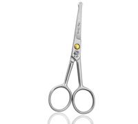 wishbeauty - Tijeras de seguridad para niños con punta redonda y curvas, tijeras profesionales de peluquería y peluquería para bebé (plata, 4.5 pulgadas)
