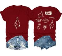 Wishbone - Camisa con texto en inglés "I Still Wish for You", camisetas gráficas divertidas para mujeres y hombres, Claret-1, XL