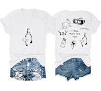Wishbone - Camisa con texto en inglés "I Still Wish for You", camisetas gráficas divertidas para mujeres y hombres, Blanco-1, M