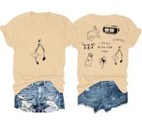 Wishbone - Camisa con texto en inglés "I Still Wish for You", camisetas gráficas divertidas para mujeres y hombres, Caqui-1, XL