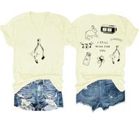 Wishbone - Camisa con texto en inglés "I Still Wish for You", camisetas gráficas divertidas para mujeres y hombres, Amarillo cremoso-1, 3XL