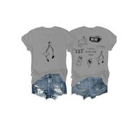 Wishbone - Camisa con texto en inglés "I Still Wish for You", camisetas gráficas divertidas para mujeres y hombres, gris, M