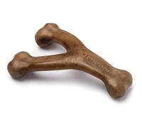 Wishbone de Benebone, un juguete para morder, con auténtico beicon mediano, resistente e indicado para perros masticadores agresivos, fabricado en EE. UU.