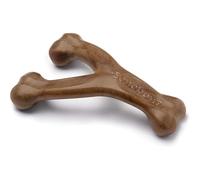 Wishbone de Benebone, un juguete para morder, con auténtico beicon mini, resistente e indicado para perros masticadores agresivos, fabricado en EE. UU.