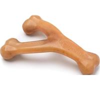 Wishbone de Benebone, un juguete para morder, con auténtico pollo mediano, resistente e indicado para perros masticadores agresivos, fabricado en EE. UU.