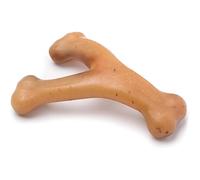Wishbone de Benebone, un juguete para morder, con auténtico pollo mini, resistente e indicado para perros masticadores agresivos, fabricado en EE. UU.