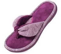 Wishcotton Pantuflas de espuma viscoelástica para mujer 40/41 de EEUU vino tinto