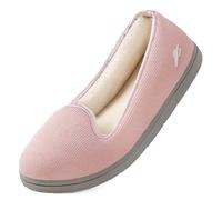 Wishcotton Zapatillas Mujer Casa de Espuma con Memoria, Pantuflas Ligeras para Mujer, Suela Antideslizante, Interior y Exterior, Rosa, 41 EU