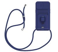 Wishcover store Funda Silicona con Cuerda para Realme C20/C21/C11 2021 Carcasa，Protección de la cámara +Ranura para Tarjetas+Silicona TPU +Colgante Ajustable Collar Correa de Cuello Cadena Cordón