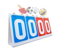 WishesMar Marcador Deportivo Portátil 4 Dígitos Tablero de Flip Marcador de Puntaje para Competición Bádminton Tenis de Mesa Voleibol Fútbol Boxeo Baloncesto Puntuación Juegos
