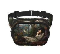 Wishing Bottle Seascape3 - Riñonera cruzada para mujer, para viajar, correr, Negro -, Talla única