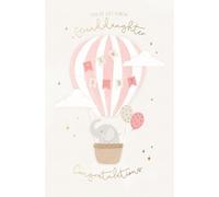 Wishing Well Studios - Tarjeta de felicitación de lujo con texto en inglés "You've Got A New Granddaughter" (20,3 x 12,7 cm)