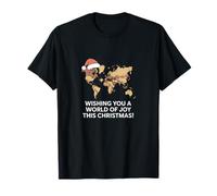 Wishing You A World of Joy - Mapa Mundial de Navidad Camiseta