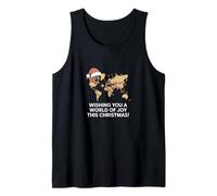 Wishing You A World of Joy - Mapa Mundial de Navidad Camiseta sin Mangas