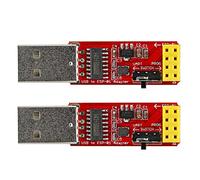 Wishiot ESP-01S Programador USB a ESP-01 Adaptador ESP8266 Módulo WiFi inalámbrico Wi-Fi CH340G UART PORG, 4.5-5.5V 115200 velocidad en baudios, 2 unidades