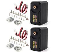 Wishiot Servomotor de bus serial de alto par de 30 kg, 12 V, codificador magnético de 360°, servo digital programable de doble eje con retroalimentación de velocidad de posición para brazo robótico (2