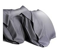 WishSmile Cooling Queen - Juego de 2 fundas de almohada transpirables, frescas, sedosas, suaves, derivadas de tela de bambú, absorben la humedad para personas que duermen con calor, respetuosas con el