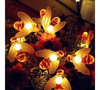 Wishstar Guirnaldas Luces Solar Abeja, 7M 50LED Guirnalda Luces Exterior Solar, Luces Solares Led Exterior Jardin, Decoración Jardin Exterior para Patio Fiesta Balcones Boda