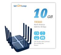 wiSIMLeap Router WiFi 6e 4G CPE LTE Cat 12 y WiFi portátil AX3000 Store RV Gaming Router para Internet inalámbrico vSIM, incluye local y roaming Pay as You GO Mifi Hotspot 10GB para América del Norte