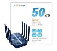 wiSIMLeap Router WiFi 6e 4G CPE LTE Cat 12 y WiFi portátil AX3000 Store RV Gaming Router para Internet inalámbrico vSIM, incluye local y roaming Pay as You GO Mifi Hotspot 50GB para EE. UU