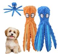 Wiskerspot Octopus Toy for Dogs，Stuffing Free Octopu Dog Toys,Wiskerspot Com Octopus Toy,Eco-friend Octopus Plush，Resistant to Chewing and Squeaking, Suitable for Puppies and Small Dogs (2PCS Blue)