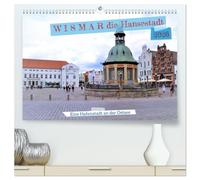 WISMAR die Hanststadt (hochwertiger Premium Wandkalender 2026 DIN A2 quer), Kunstdruck in Hochglanz: Viele Häuser der norddeutschen Backsteingotik prägen das Stadtbild von WISMAR,