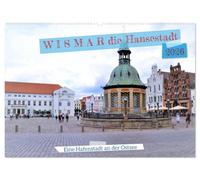 WISMAR die Hanststadt (Wandkalender 2026 DIN A2 quer), CALVENDO Monatskalender: Viele Häuser der norddeutschen Backsteingotik prägen das Stadtbild von WISMAR,