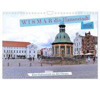 WISMAR die Hanststadt (Wandkalender 2026 DIN A4 quer), CALVENDO Monatskalender: Viele Häuser der norddeutschen Backsteingotik prägen das Stadtbild von WISMAR,