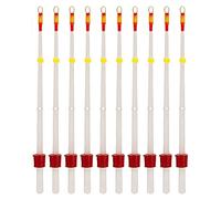 wisoolkic 10 Uds Punta cañas de Pescar en Hielo portátiles sección Bobber indicador Piezas de extensión Accesorios plástico Ligero Blanco, 130 mm
