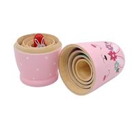 wisoolkic Adorable colección de 5 muñecas matrioshka de para Madera con Forma Conejo. Obras Arte Hechas a Mano para decoración del hogar. El tamaño más pequeño Mide Aproximadamente 4 cm x 2 cm