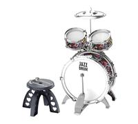 wisoolkic Batería de Jazz para niños con platillo y Taburete. Juguete Educativo para niños y niñas de 3 a 5 años. Incluye batería Tom. Instrumento Musical percusión.