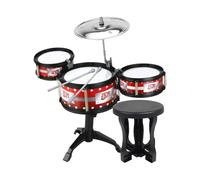 wisoolkic Batería para niños Batería de simulación Instrumento de música percusión Fácil Instalar Juguetes Musicales educativos para Juegos creativos Baterías con Taburete Regalos del día San