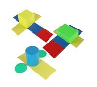 wisoolkic Bloques geométricos de Formas 3D, Juguete Educativo Que Ayuda a los niños a desarrollar Habilidades matemáticas través de una Experiencia enseñanza interactiva, Suministros para educación