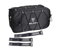 wisoolkic Bolsa de almacenamiento delantera para bicicleta, rígida, de gran capacidad, con cordón elástico y práctica. Manillar pequeño, Negro, 4.3L