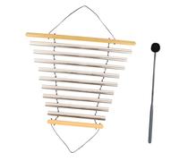 wisoolkic Campana de meditación e instrumento de sonido natural portátil para prácticas yoga y sesiones meditación para la paz interior. Cuenco percusión al aire libre con mazo, 9 tonos