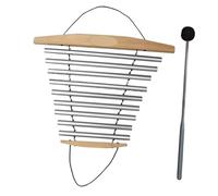 wisoolkic Campana de meditación e instrumento de sonido natural portátil para prácticas yoga y sesiones meditación para la paz interior. Cuenco percusión al aire libre con mazo, 9 tonos engrosados