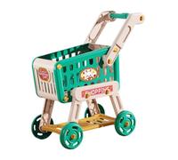 wisoolkic Carrito de Compras para niños: una Forma de estimular la Creatividad y Aprender sobre el Proceso Compra. Carrito Juguete con Ruedas. , Verde , 46.5 x 26 x 51 cm